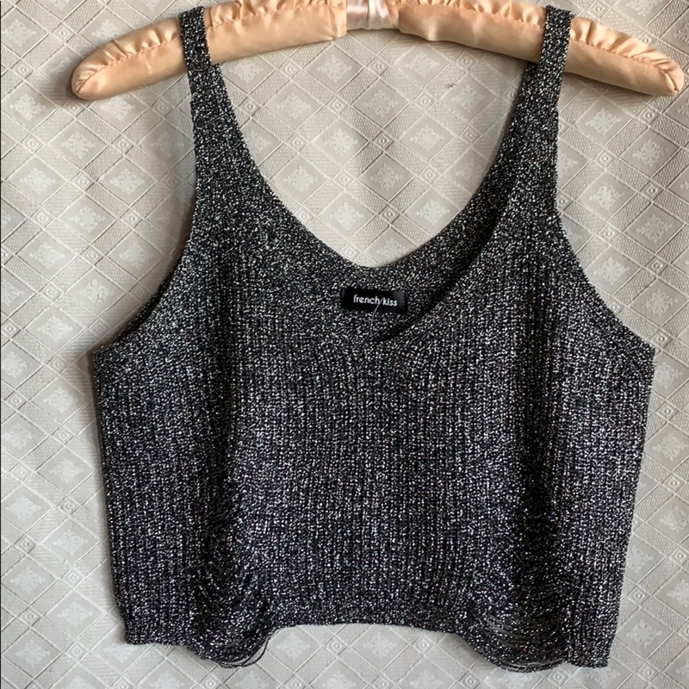 Cute and sexy shiny cropped tank top